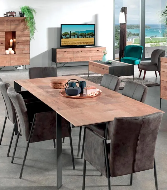 Découvrez Nos Meubles En Teck|Tables|Cocktail Scandinave Table teck recyclé pieds métal VALMO