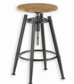 Chaises De Bar|Chaises De Bar|Cocktail Scandinave Tabouret haut métal et bois RUTH