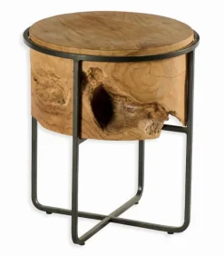 Découvrez Nos Meubles En Teck|Poufs, Tabourets & Bancs|Cocktail Scandinave Tabouret teck & métal RUNA