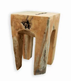 Découvrez Nos Meubles En Teck|Poufs, Tabourets & Bancs|Cocktail Scandinave Tabouret TECK RACINE 4 pieds